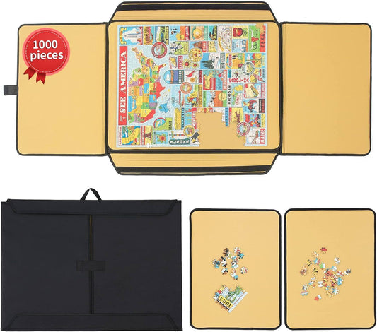 1000 Pieces Portable Jigsaw Puzzle Board, Foldable Puzzle Mat With Non-Slip Surface, Sorting Trays, Puzzle Saver,Puzzle Accessories For Adults