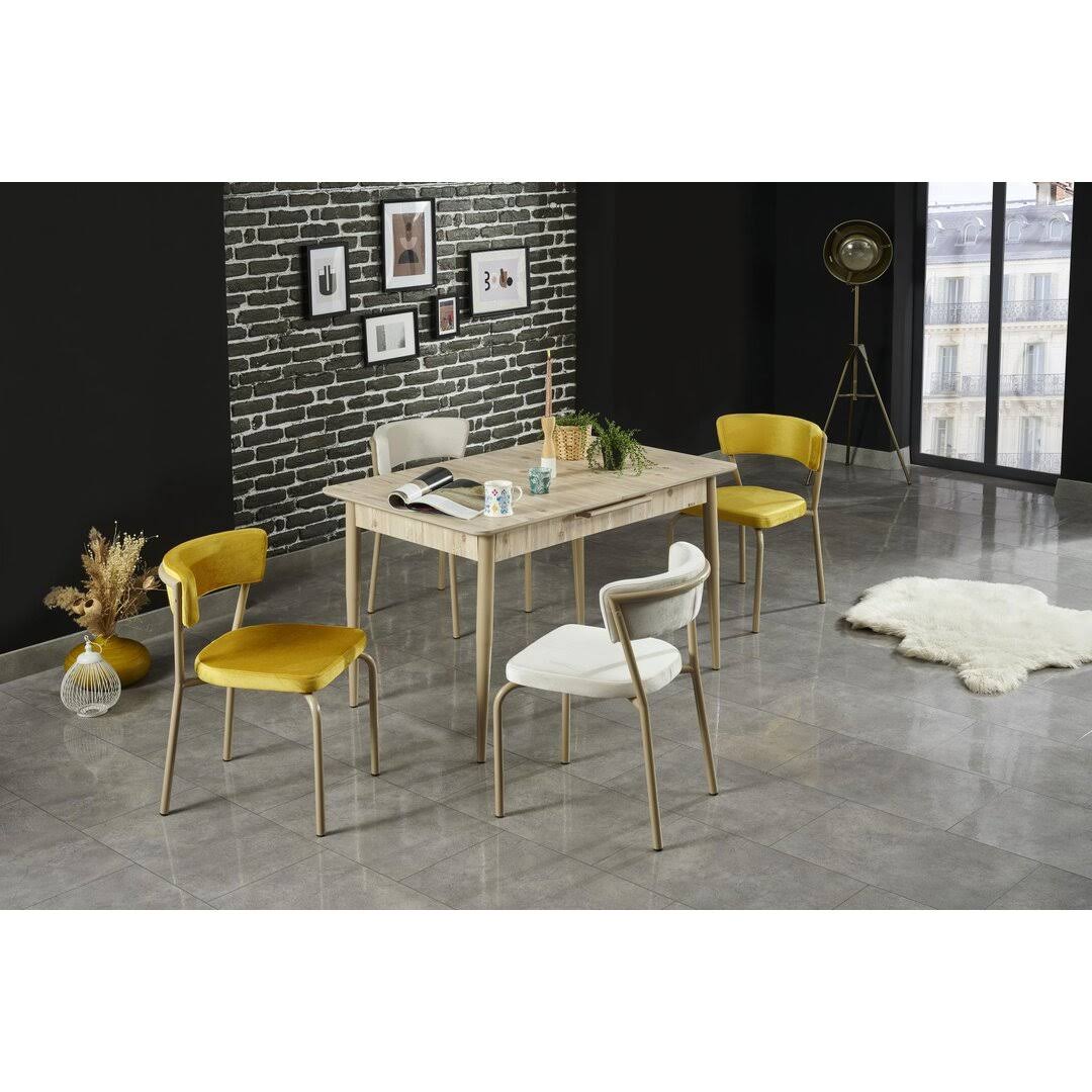 ® Brelen 5-Piece Retro Modern Rectangular Dining Table Set