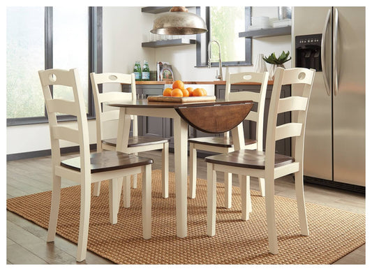 Woodanville Dining Table And 4 Chairs, Cream/Brown