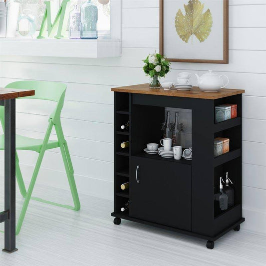 Worcester Kitchen Cart With Wood Top