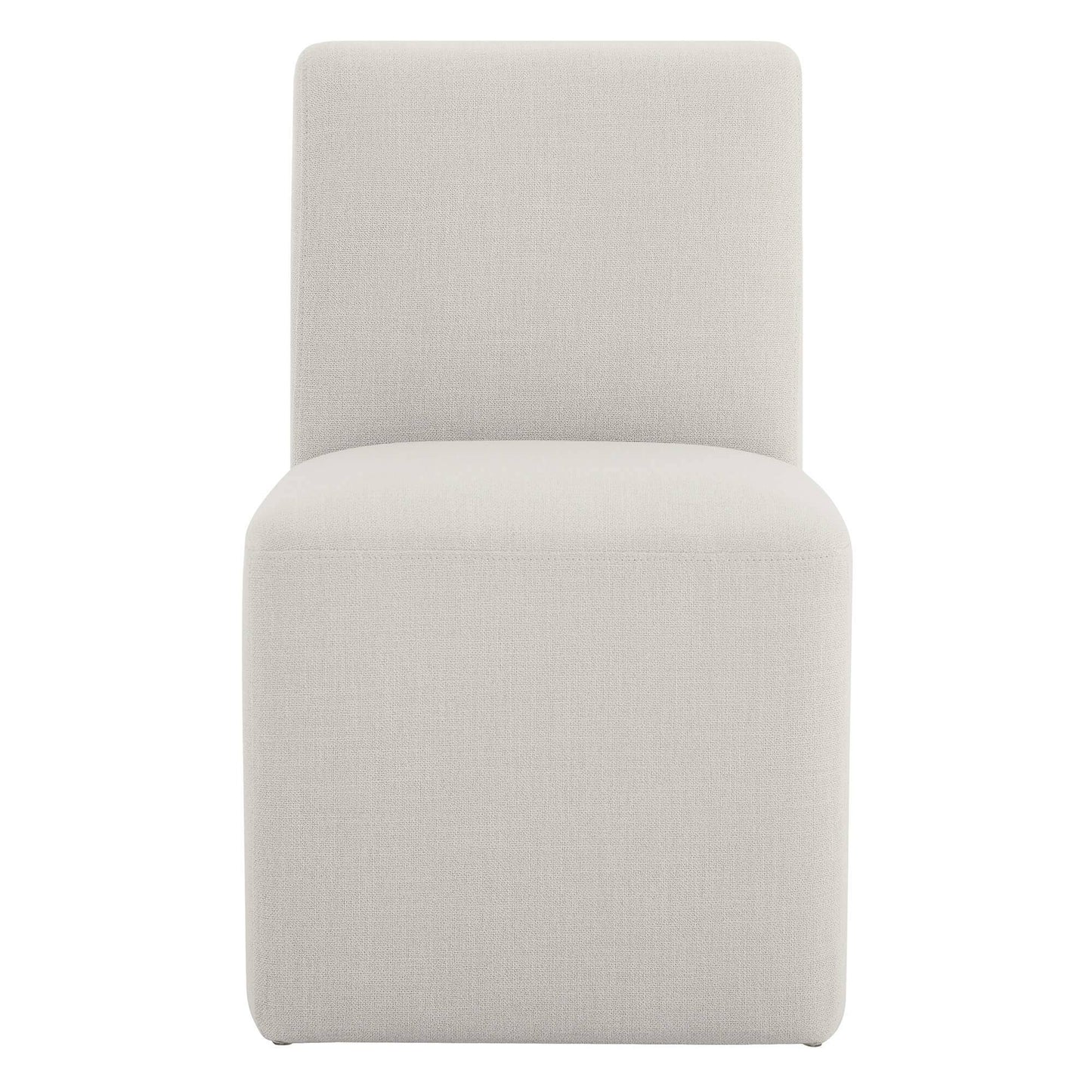 ️ Aida Performance Fabric Dining Chair With Casters Base (Set Of 2) - Chitaliving.Com, Performance Fabric / Linen