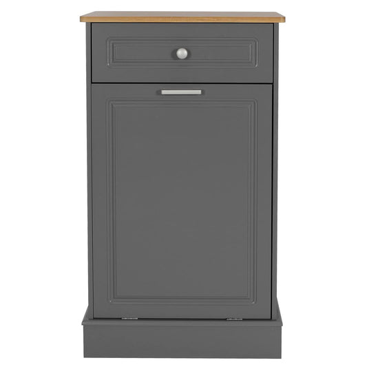 Wooden Tilt Out Trash Cabinet Free Standing Kitchen Trash Can Holder Or Recycling Cabinet With Hideaway Drawer
